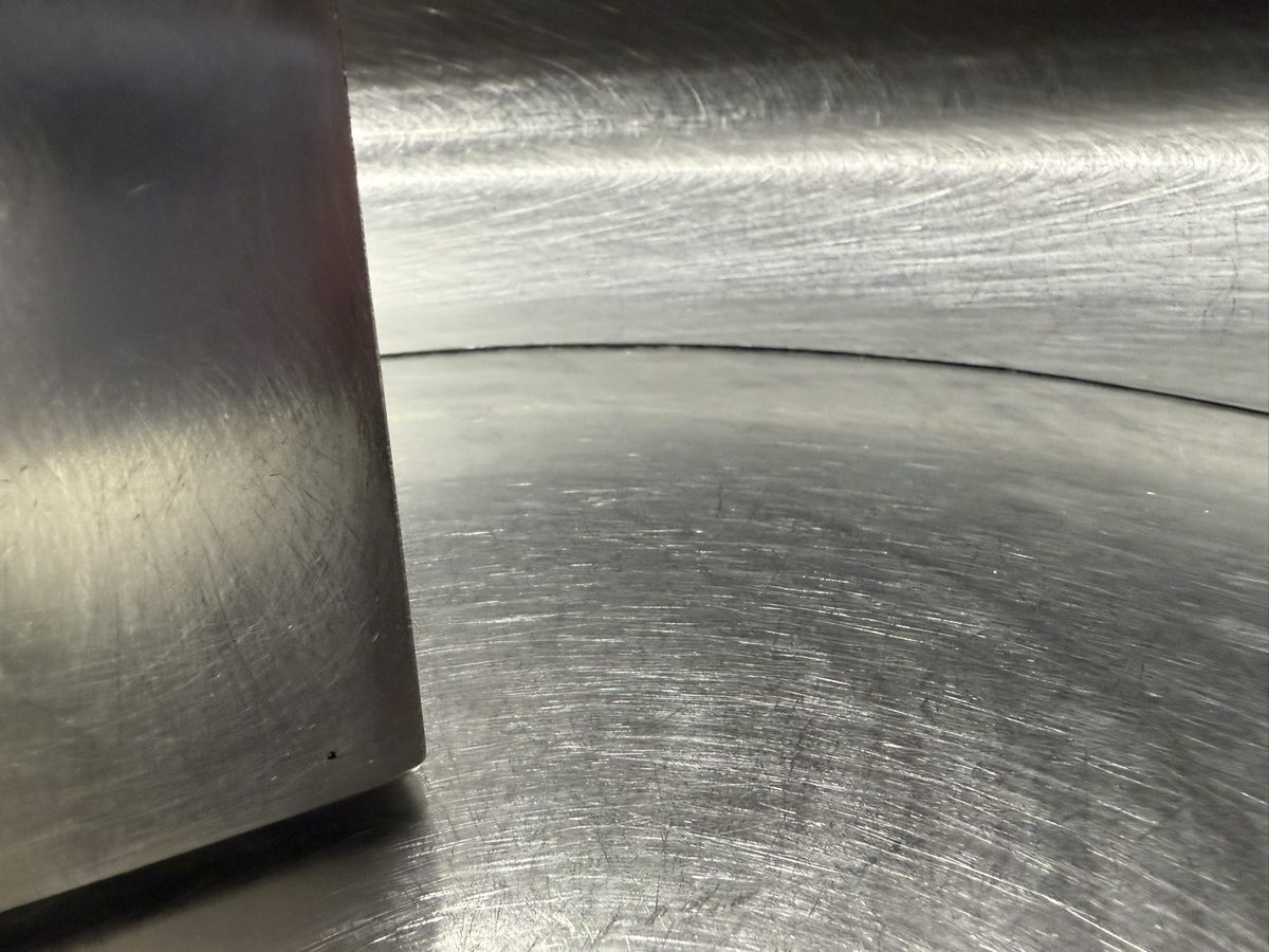 Close-up widened crack